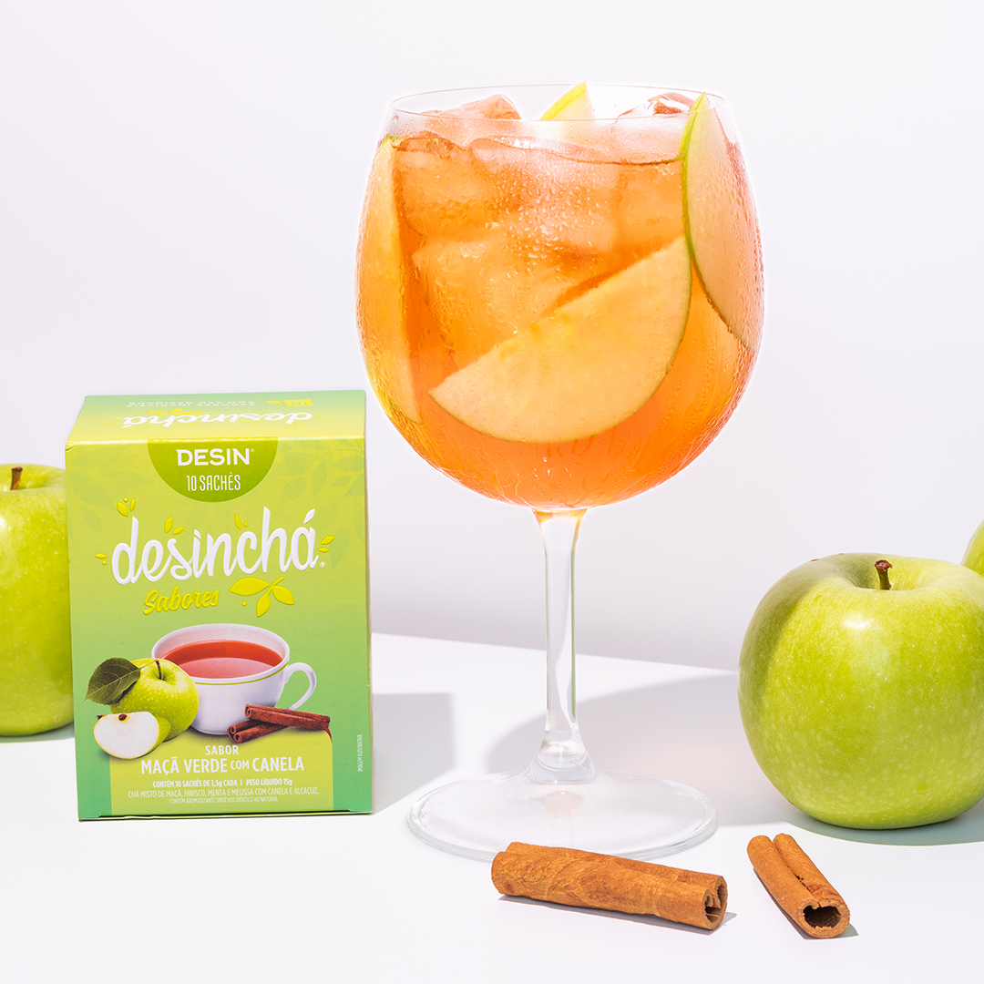 Desinchá Maçã Verde com Canela (10 sachês)