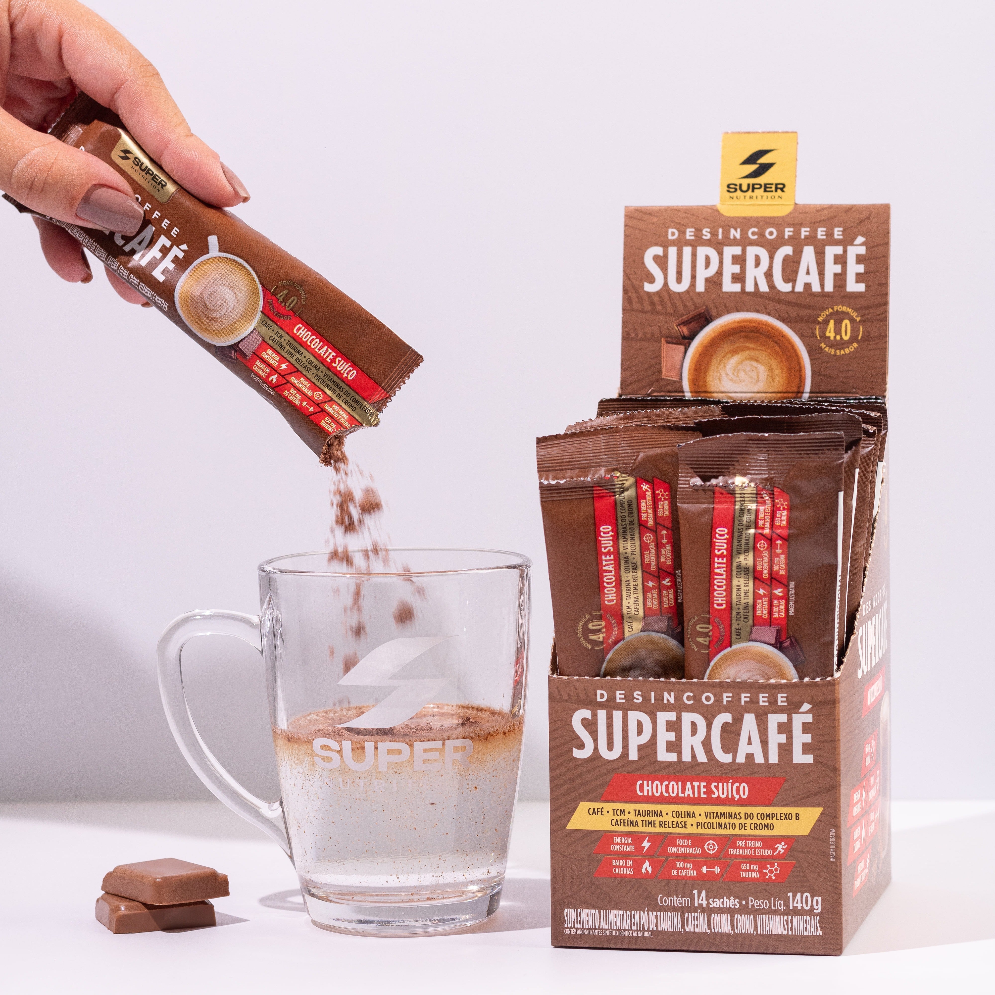 Stick Supercafé Chocolate Suíço (14 unidades)
