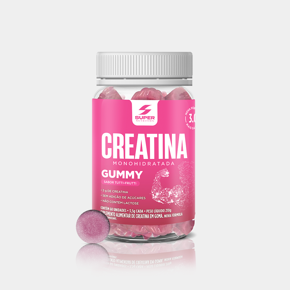 Super Gummy Creatina Sabor Tutti-Frutti (60 gomas)