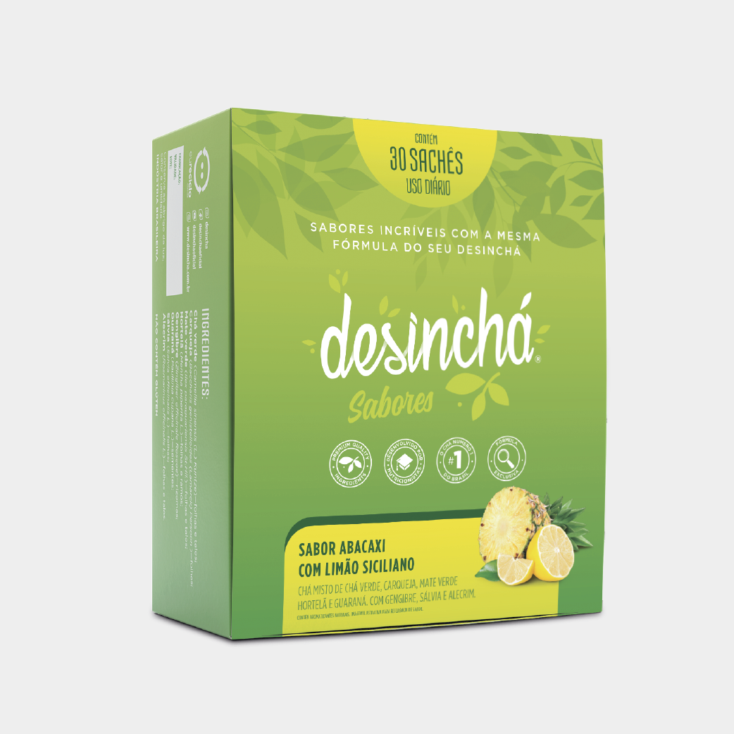 Desinchá Sabores Abacaxi com Limão Siciliano (30 sachês)