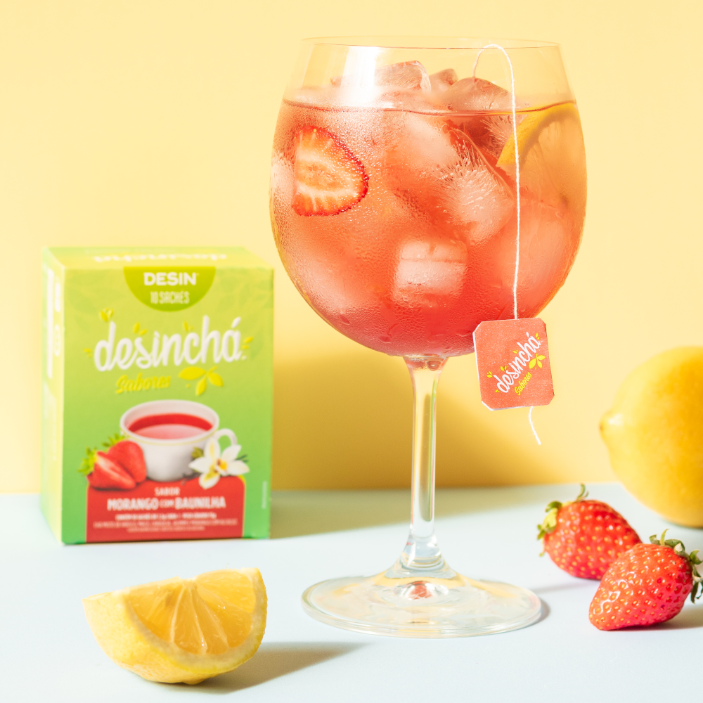 Desinchá Morango com Baunilha (10 Sachês)