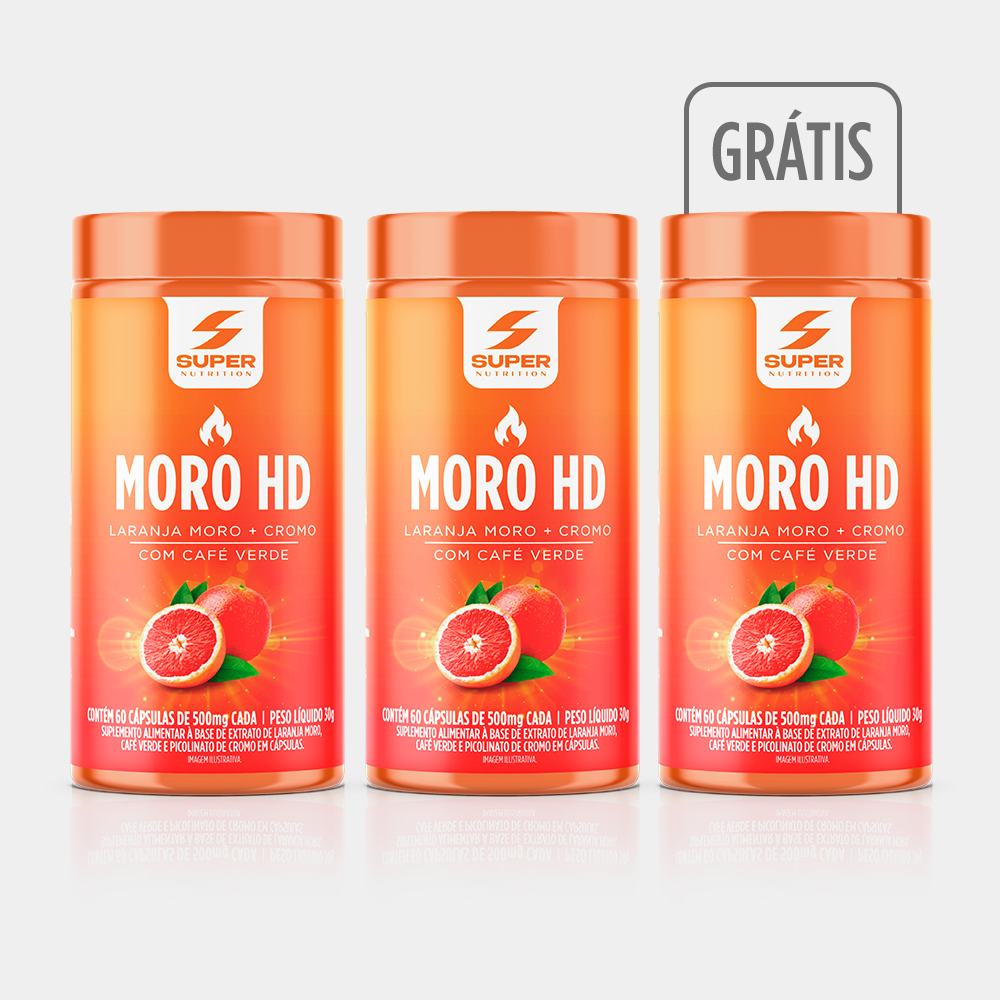 Compre 2 Leve 3 Moro HD Laranja Moro, Café verde e Cromo (60 cápsulas)