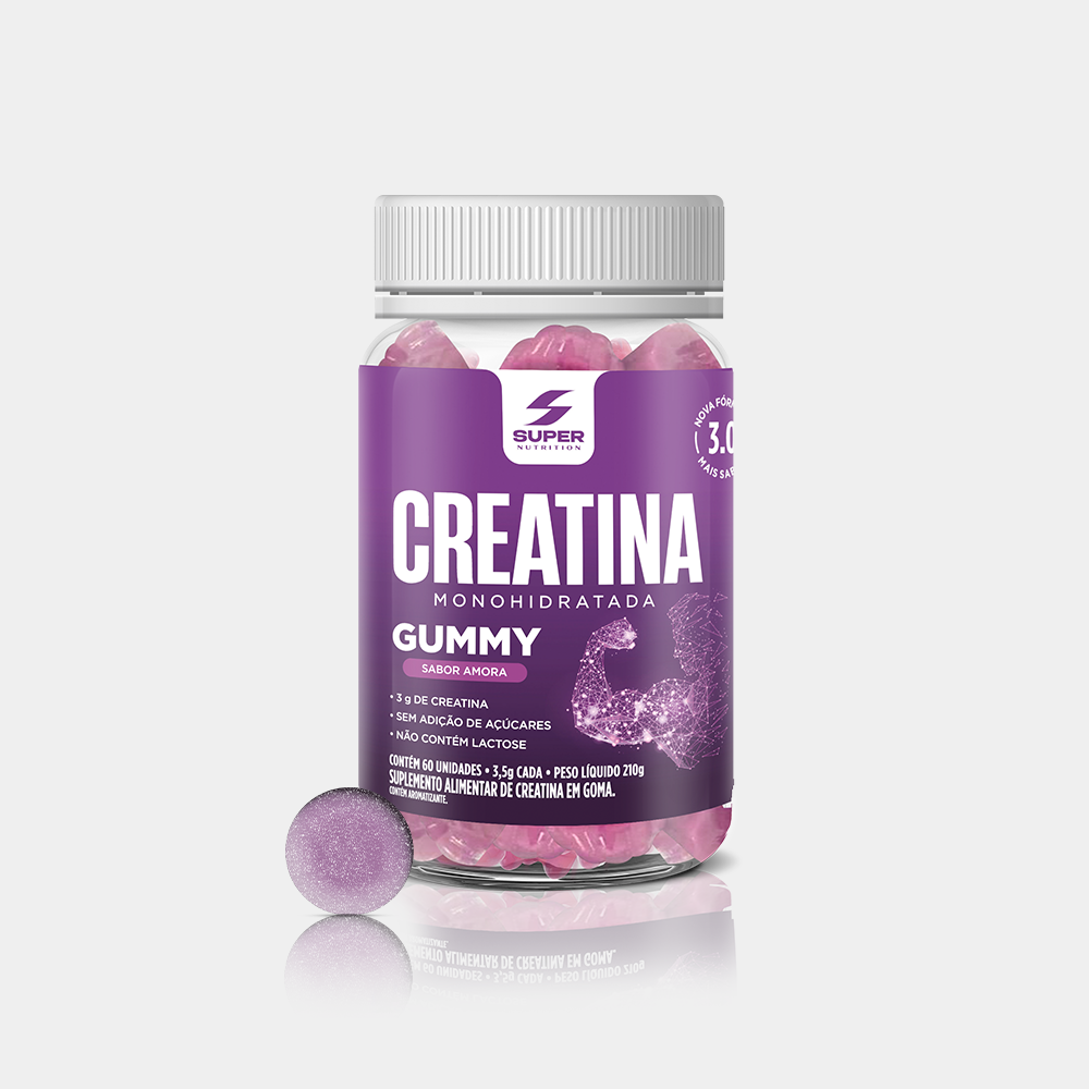 Super Gummy Creatina Sabor Amora (60 gomas)