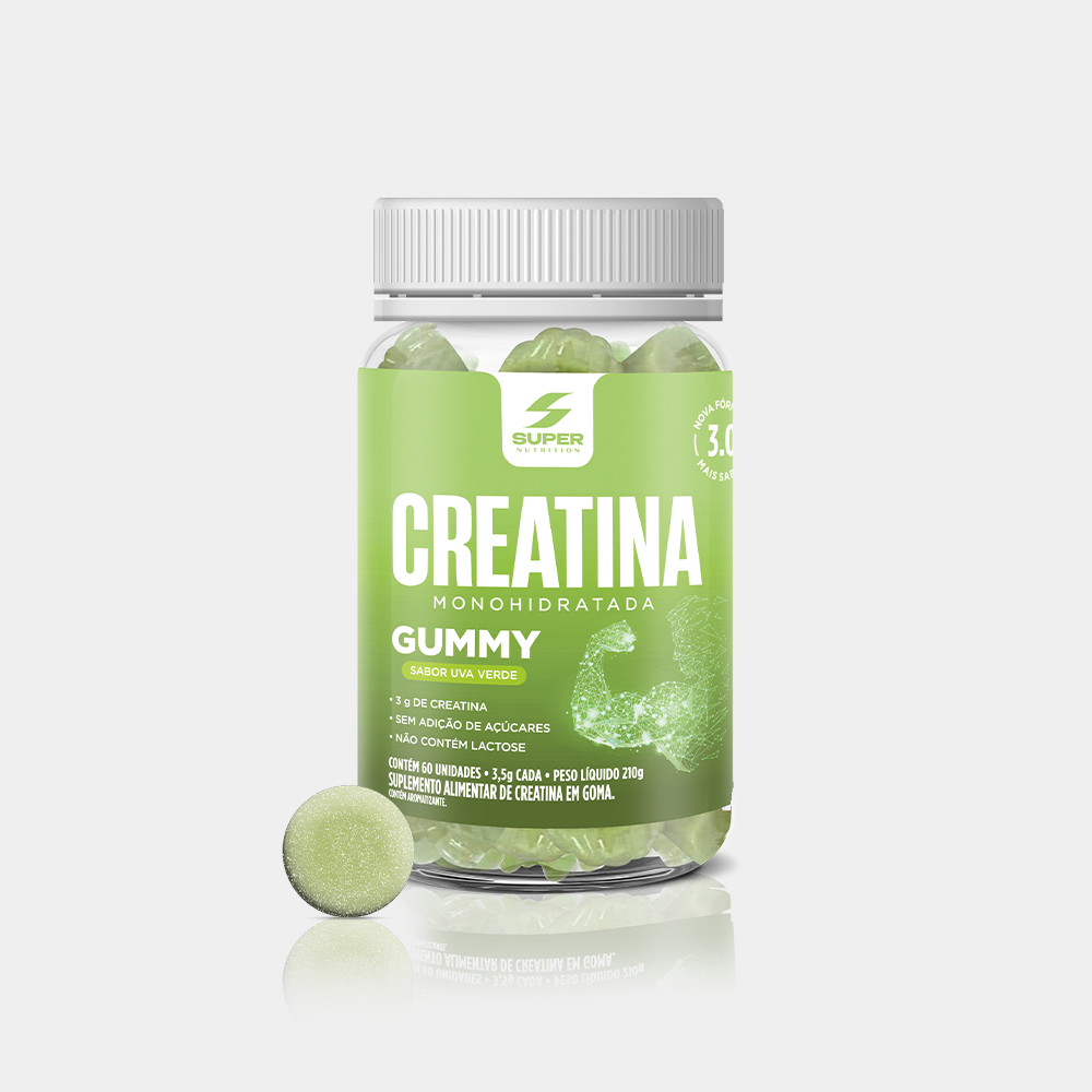 Super Gummy Creatina Sabor Uva Verde (60 gomas)